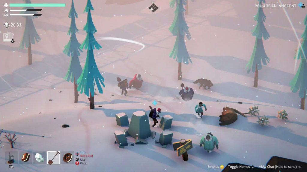 A screenshot from Project Winter