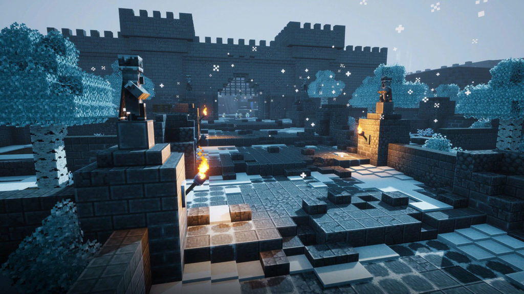 A screenshot of Minecraft Dungeons Creeping Winter from the Nintendo Direct mini Partner Showcase