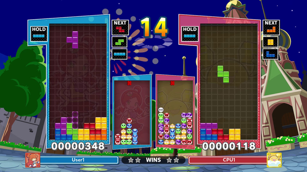 A screenshot of Puyo Puyo Tetris 2 