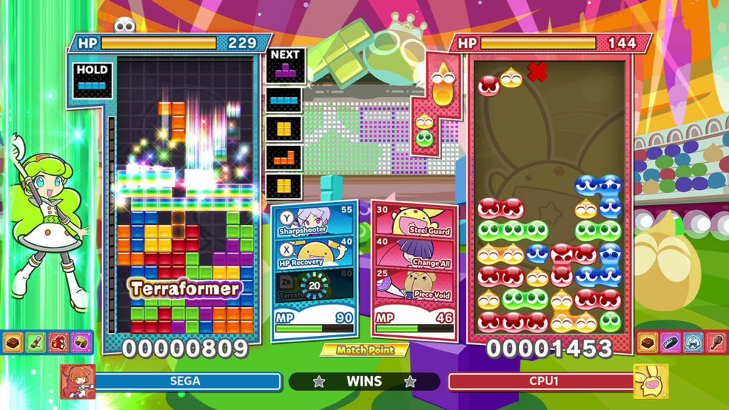 A screenshot of Puyo Puyo Tetris 2 