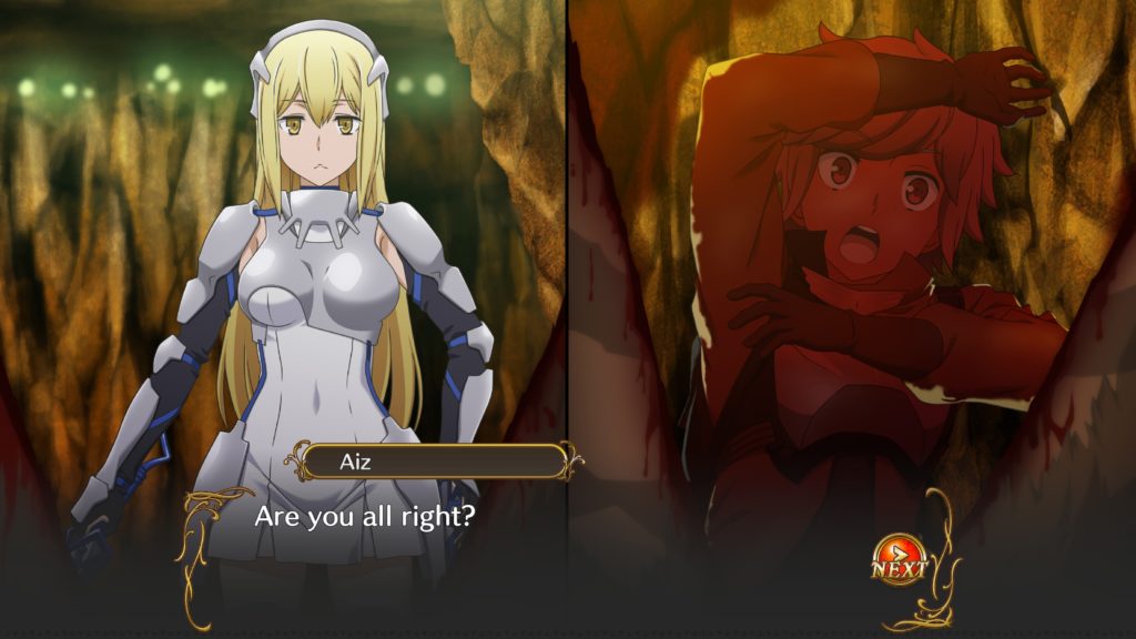 A screenshot of Is It Wrong to Try to Pick Up Girls in a Dungeon? Infinite Combat