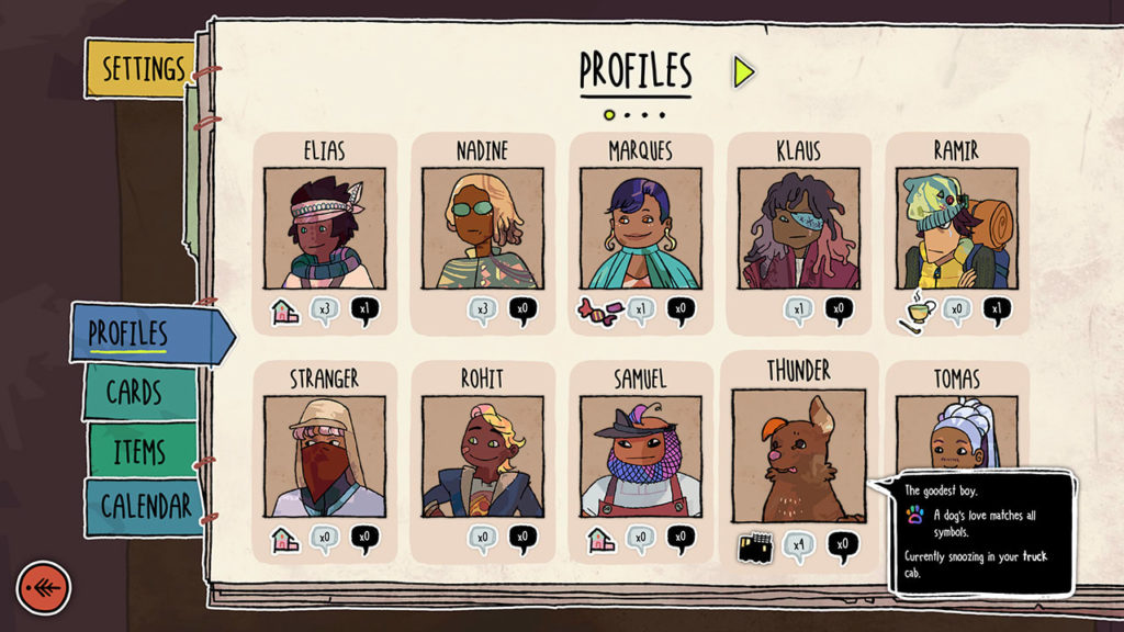 A screenshot of Signs of the Sojourner