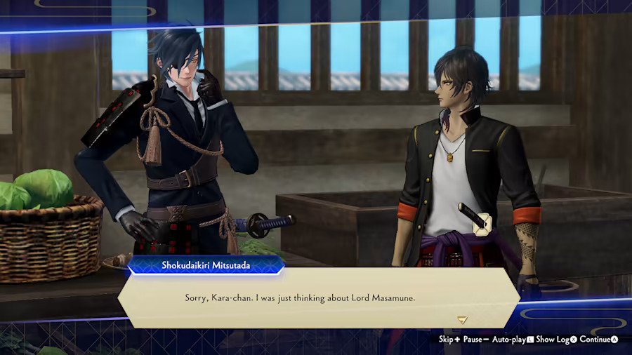 A screenshot of Touken Ranbu Warriors