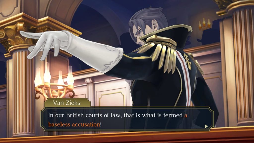 A screenshot of The Great Ace Attorney Chronicles 