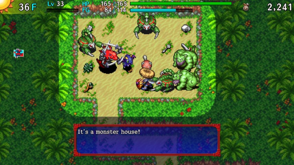 A screenshot of Shiren the Wanderer: The Tower of Fortune and the Dice of Fate