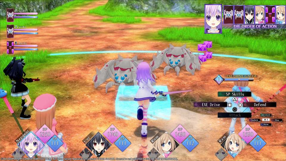 A screenshot of Neptunia ReVerse