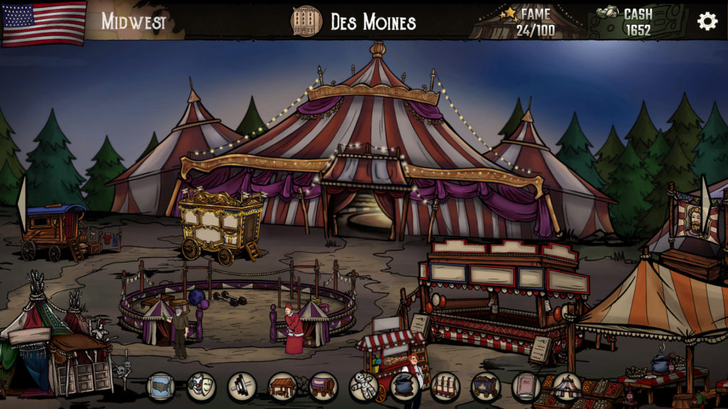 A screenshot of The Amazing American Circus 