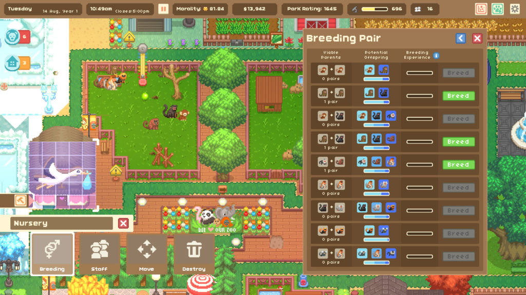 A screenshot of Let's Build a Zoo