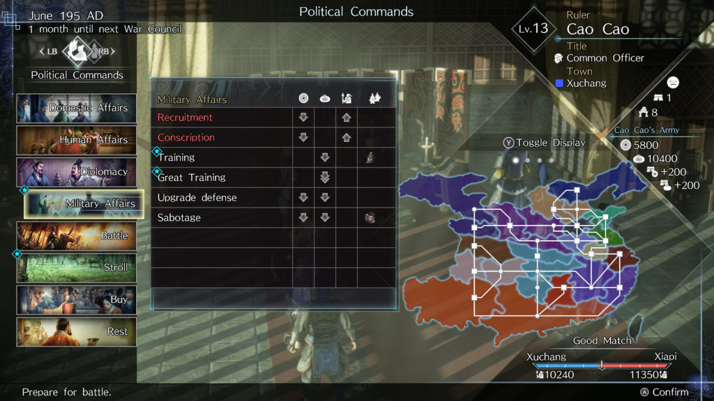 A screenshot of Dynasty Warriors 9 Empires