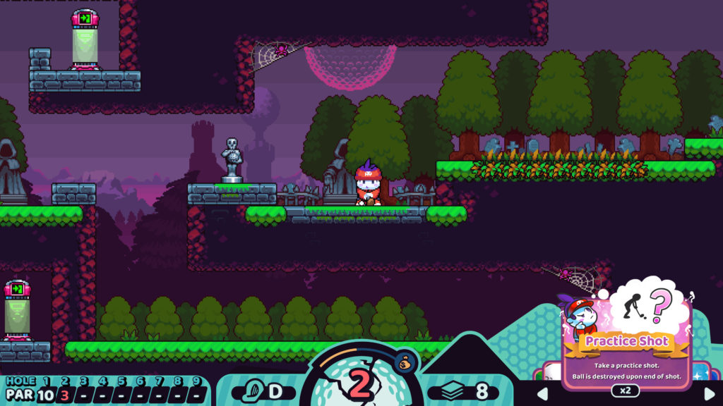 A screenshot of Cursed to Golf