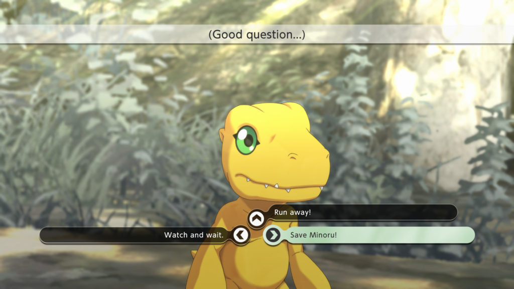 A screenshot of Digimon Survive