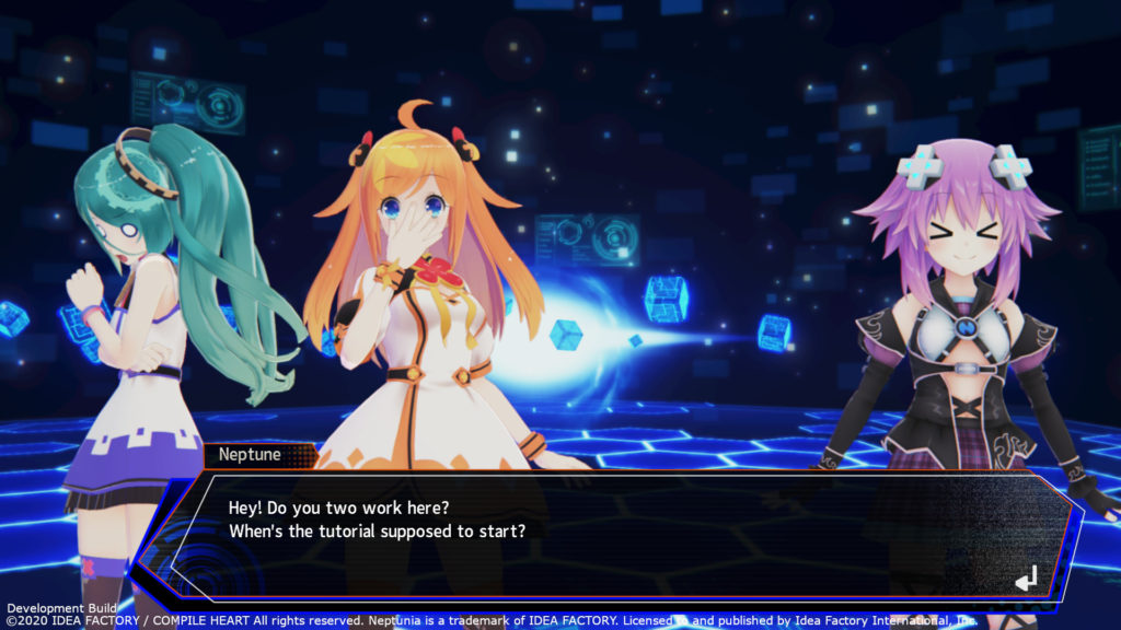 A screenshot of Neptunia Virtual Stars 