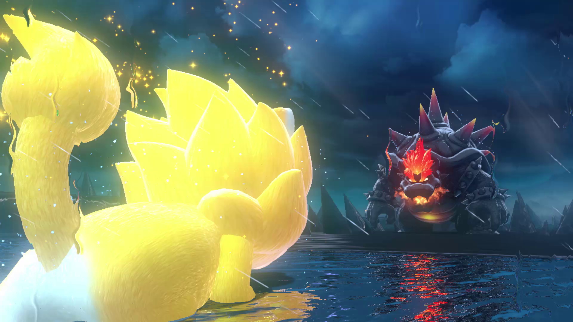 The boss battle in Bowser's Fury