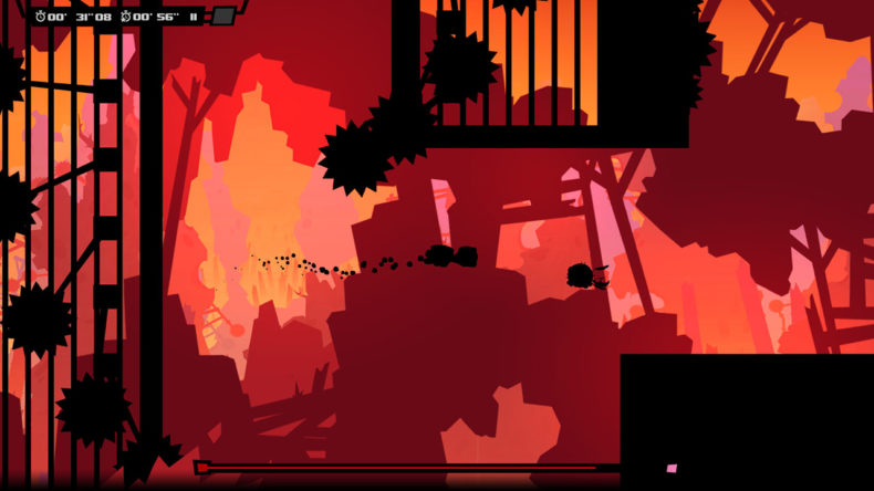 A screenshot of Super Meat Boy Forever