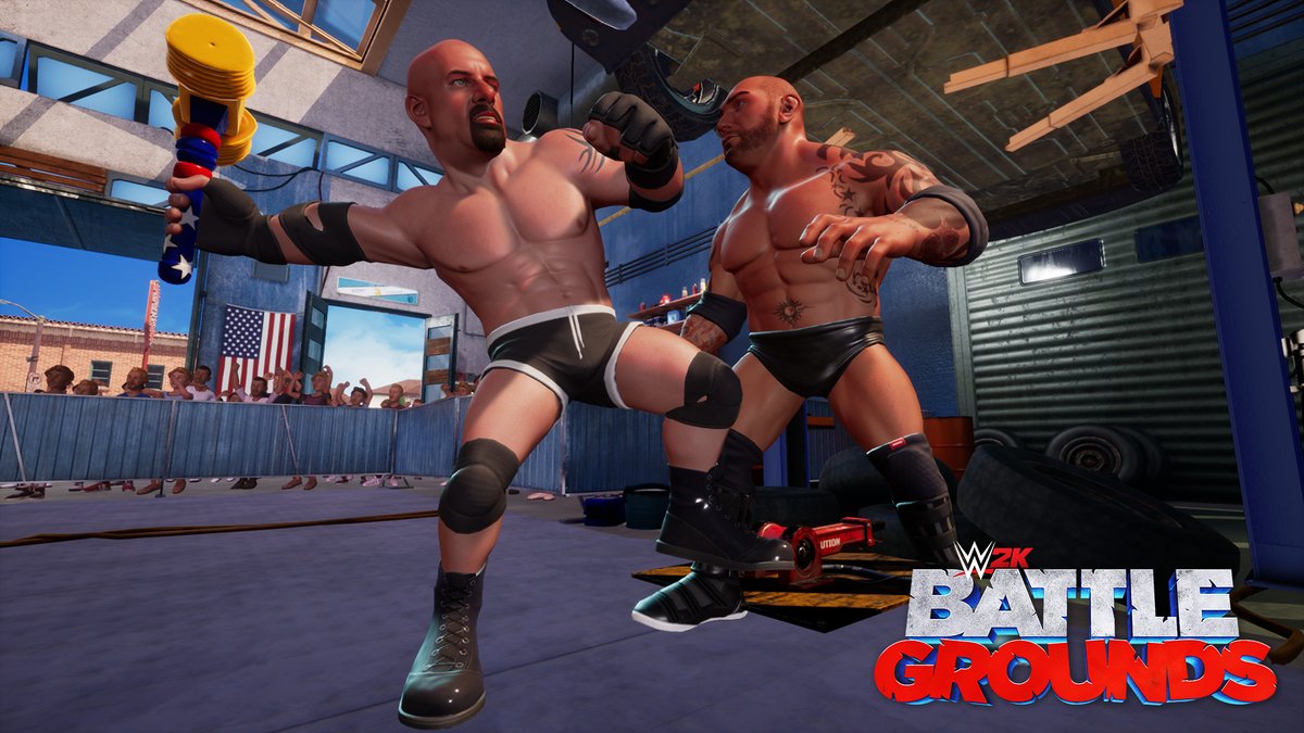 WWE 2K Battlegrounds Goldberg and Batista